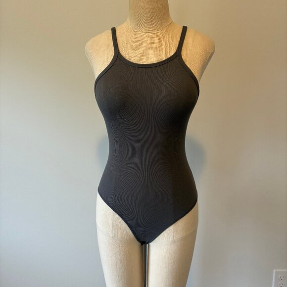 NWT Intimately by Free People Grey Ribbed Stretchy Bodysuit - Picture 1 of 9